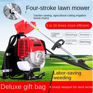 New Four-stroke Backpack <b>Small</b> Blade Multifunctional Agricultural Gasoline Reclamation Machine Lawn Mower Harvester Brush Cutter - Product Image 2