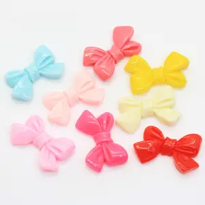 Hot Selling Assorted Candy Color Bowknot Resin Flatback Cabochons DIY Crafts Mobile Phone Scrapbooking Hair Accessories Angel