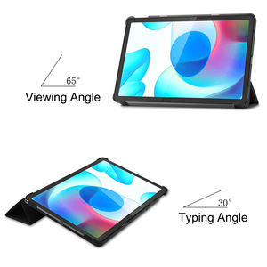 Funda de cuero PU para <span class=keywords><strong>Realme</strong></span> <span class=keywords><strong>Pad</strong></span>, 10,4 pulgadas, 2021, triple plegable, magnética, delgada, venta al por mayor de fábrica - Product Image 2