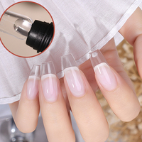 OEM Tube transparent blanc laiteux 30g en poly manucure avec logo personnalisé extension en poly gel acrylique pour ongles dur solide gel de construction en résine de camouflage