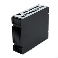Kotak Kontrol Daya OEM Bersertifikasi ISO9001, Casing Elektronik dari Paduan Aluminium Ekstrusi Khusus, IP54, Perak Anodized
