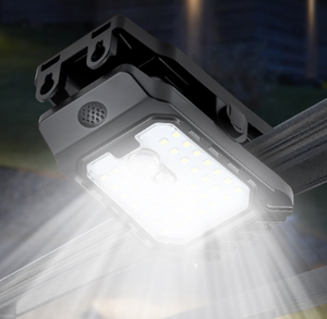 Lampe murale LED solaire de jardin pour l'extérieur Détection de corps Jardin Patio Porte de garage Réverbère de sécurité étanche - Product Image 2