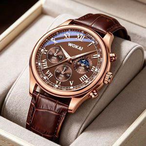 Nouvelle montre de sport à quartz pour homme 2026, bracelet en cuir décontracté, montre pour homme - Product Image 5