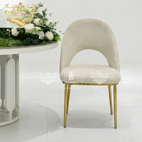 Chaises de mariage modernes en acier inoxydable en gros pour événements de banquet d'hôtel