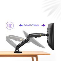 Support de bureau double pour moniteur Bras de moniteur à mouvement complet pour écrans de 17 à 27 pouces 4.4 ~ 19.8lbs Charge par écran F160 Produits en stock