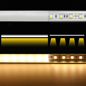 Profilé en aluminium encastré pour éclairage LED sur rail, bande LED SMD 2835, éclairage LED de plafond - Product Image 2