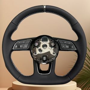 Pour <span class=keywords><strong>Audi</strong></span> R8 <span class=keywords><strong>Tt</strong></span> Mk2 <span class=keywords><strong>Mk3</strong></span> B9 <span class=keywords><strong>RS</strong></span> TTS Ttrs Rs3 Rs6 RS4 RS5 RS7 A3 D3 A4 A5 A6 C6 A7 A8 A1 Q3 Q5 Q7 Volant de voiture en fibre de carbone - Product Image 1