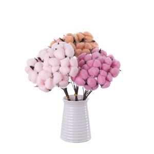 Bouquet de fleurs de coton séchées CallaFloral, couleur naturelle, décoration d'intérieur, fleurs de mariage, vente en gros directe d'usine - Product Image 5