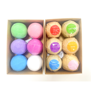 Fournisseur d'usine directement 60g * 6 pièces ensemble de bombes de bain bain biologique naturel bombe de bain pétillante livraison directe - Product Image 2