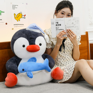 Peluche di pinguino mangiapesci adorabile, cuscino a forma di pinguino, peluche di pinguino, regali per bambini - Articolo caldo e di successo - Product Image 3