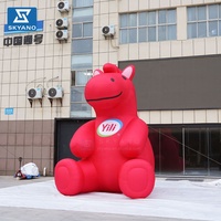Cheval Gonflable Géant Personnalisé Rouge pour la Promotion d'Événements Commerciaux