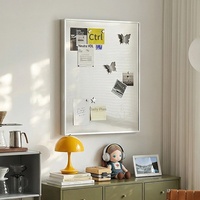 Nouvelle couverture décorative magnétique pour boîtier de compteur en alliage d'aluminium brossé argenté, simple et créative, pour réfrigérateur