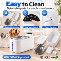 Fontaine à eau sans fil filtrée UVC pour animaux de compagnie (chats, chiens) avec support CE FCC RoHS OEM ODM, pour maisons multi-animaux, batterie 3600 mAh, capacité 4 L