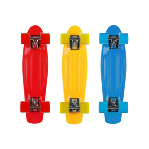 Mini skateboard pour doigts 56cm rouge jaune bleu en plastique pour enfants et adultes - Product Image 2