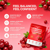 LUVVITA Gummies Probiotiques Personnalisés pour Femmes Équilibre Féminin pH Beauté Complément Herbal Santé Adulte Certifié HALAL