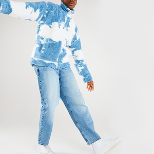 <span class=keywords><strong>Giacca</strong></span> Sherpa Tie-Dye Personalizzata di Tendenza, Giacche in Pile Oversize Casual per <span class=keywords><strong>Uomo</strong></span> - Product Image 3