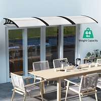 Auvent fixe imperméable pare-soleil léger et robuste en polycarbonate, fixation murale, sur mesure professionnel pour villa, magasin, rue