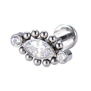 G23 ASTM F136 Piercing para el cuerpo Titanio Roscado internamente Ombligo Labio Uña Ceja Joyería - Product Image 3