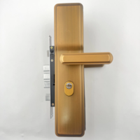 Mechanical High Security Door Lock Modern Panel Exterior Main Door Entrance Locks Set Privacy Door Handle Lock