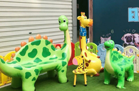 Statue de chaise girafe en fibre de verre, sculpture animale mignonne, siège décoratif pour enfants, aire de jeux extérieure, centre commercial, aménagement paysager
