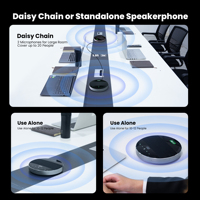 Daisy Chain 12m Pick up Blue Tooth/USB/Wireless Omni-directional 360 °   Haut-parleur de conférence pour salles de réunion