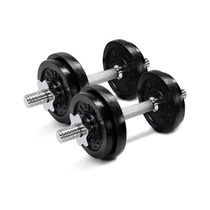 Equipment Fitness Cement Dumbbell set 50kg sand filled weight plates Weight mancuernas Ajustable barbell 10kg gym dumbbells