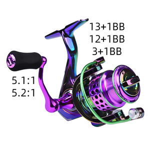 Vente en gros de moulinets de pêche à la carpe en métal de haute qualité 12+1bb pour l'eau salée - Product Image 1