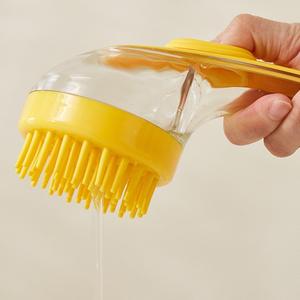 Cepillo de Baño <span class=keywords><strong>para</strong></span> <span class=keywords><strong>Cachorros</strong></span>, Cepillo de Baño <span class=keywords><strong>para</strong></span> Perros de <span class=keywords><strong>Pelo</strong></span> Largo y <span class=keywords><strong>Corto</strong></span>, Cepillo de Silicona Multifuncional con Dispensador de Jabón, Cepillo de Masaje <span class=keywords><strong>para</strong></span> el Cuidado de Mascotas - Product Image 4
