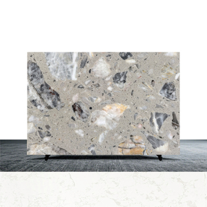 ベストセラーTaShi 1200*2400mmカスタムサイズ大型スラブテラゾストーン環境に優しい防水モダン人工テーブルトップ - Product Image 3