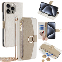 Étui portefeuille bandoulière en cuir PU avec support mains libres et cordon pour téléphones Google Pixel 9/9 Pro 8A 8 Pro