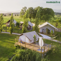 Tente Safari Entièrement Meublée pour le Glamping : Lodge de Luxe en Toile avec Isolation Thermique et Espace Salle de Bain