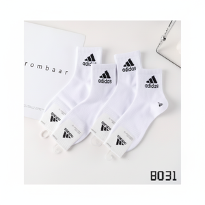 Calzini sportivi in cotone a metà polpaccio lunghi in cotone 100% che assorbono il sudore con Logo personalizzabile stampa digitale tecnica di sublimazione - Product Image 1