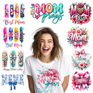 Transferts thermiques DTF pour t-shirts, motifs nœuds coquette <span class=keywords><strong>MAMA</strong></span> MOM, sérigraphie, meilleur vendeur 2026, prix usine Chine - Product Image 1