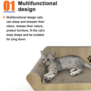 Harga pabrik Mewah Ramah Lingkungan desain <span class=keywords><strong>Sofa</strong></span> kucing tahan gores papan kardus kucing <span class=keywords><strong>Sofa</strong></span> goresan - Product Image 2