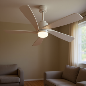 Ventilatore da soffitto moderno a LED da 52 pollici con luce dimmerabile, 5 pale, motore DC e telecomando per soggiorno - Product Image 2