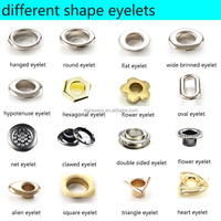 Vente en gros d'oeillets métalliques en laiton de fleur de 5mm sans nickel pour l'artisanat du cuir bricolage chaussures bottes ceinture accessoires de couture