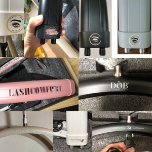 Lámpara de Luz de Media <span class=keywords><strong>Luna</strong></span> de 50W y 28 Pulgadas HD-M8X para Salón de Tatuajes y Belleza con Diamantes Dorados Brillantes para Extensión de Pestañas - Product Image 3