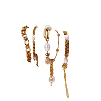 Bracelet à breloques mignon en acier inoxydable plaqué or 18 carats de haute qualité Hongri, bijoux imitation perle, cadeau d'anniversaire pour femme, troisième anniversaire