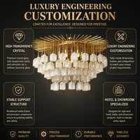 Lampadario LED di Lusso Moderno Personalizzato Senfey con Paralume in Cristallo, Altezza Regolabile per Hall di Hotel, Villa, Soffitti Alti