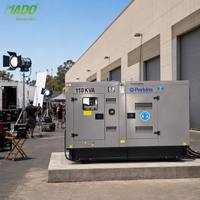 Générateur silencieux 100 kVA 110 kVA 80 kW 88 kW avec ATS triphasé 4 fils pour moteur diesel 1104C-44TAG2, idéal pour l'hôtellerie