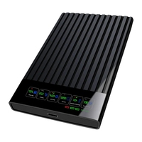 Nuevo diseño USB C carcasa de disco duro para 2,5 "SATA SSD HDD con pantalla LCD inteligente
