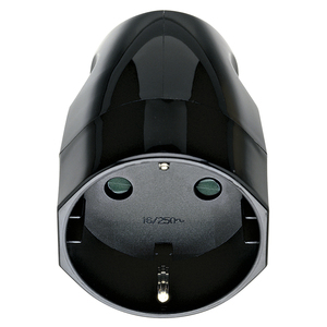 Prise axiale allemande noire 2P+T 16A 16/250V - Product Image 1