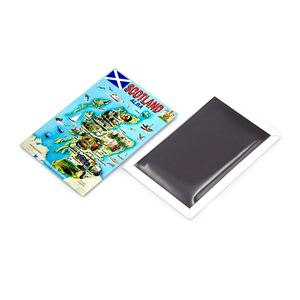 Custom Size Round Rectangular Magnetic Button 58 Mm Scotland Souvenir Gift Tin <b>Fridge</b> Magnet - Product Image 5