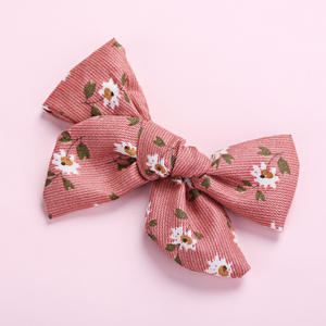 Gorros con lazo bonito para niños, pinzas para el pelo de bebé para niñas coreanas, pinzas para el pelo de ganchillo para bebé, accesorios, pinzas para el pelo estampadas para bebé - Product Image 3