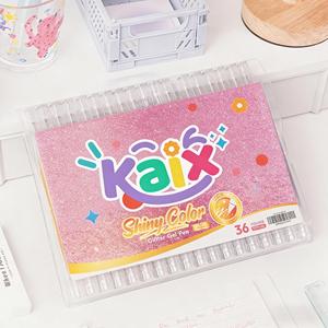 Set di 12 Penne Gel Glitterate KAIX per Disegno Scintillante e Colorazione, Penne Metalliche Lucide da 1.0mm per Scrapbooking e Journaling Fai-da-Te - Product Image 2
