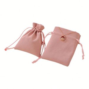 Bolsa de Terciopelo para Guardar Joyas, con Cordón en Forma de Capullo de Microfibra, para Anillos, Aretes, Collares, Otros Accesorios y Dispositivos Bluetooth - Product Image 4