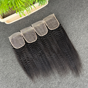 Extensions de cheveux humains vierges indiens Remy 100% naturels, lisses et bouclés, avec fermetures en dentelle HD et nœuds invisibles, 20 pouces, vente chaude directe usine - Product Image 6