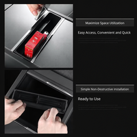 Boîte de rangement pour console centrale en ABS pour Tesla Model 3/Model Y/Model Y Long Range 2025 – Organisateur de voiture intégré