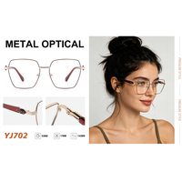 Gafas de Lectura Unisex YJ702 con Marco Metálico Cuadrado de Aro Completo - Diseño Ligero y Moderno para Adultos