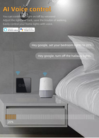 Interruptor de Luz Inteligente Tuya TYSH con Wifi, Control Remoto, 220v, Compatible con Alexa y Google Home